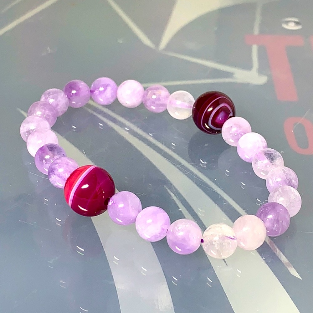 LAVENDER STONES NATURAL BRACELET